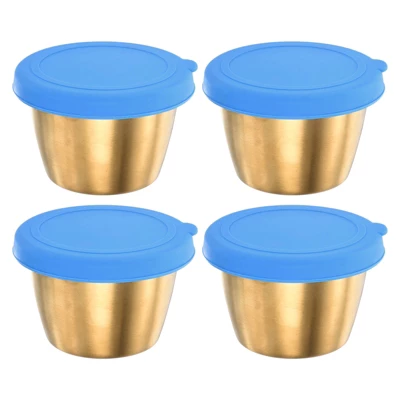 Unique Bargains Reusable Leak Proof Dipping Salad Blue Condiment Containers With Lids 8 Unique Bargains Reusable Leak Proof Dipping Salad Blue Condiment Containers With Lids - Image 8