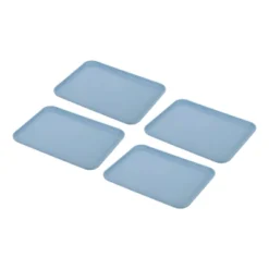 Unique Bargains Plastic Reusable Serving Tray 4 Pcs -Kitchen Utensil Store GUEST e17dd29e 8f44 4c4e adac a3940f6192e5