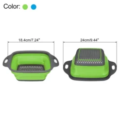 Unique Bargains Collapsible Colander Set Silicone Square Foldable Strainer Convenient Space Saving -Kitchen Utensil Store GUEST e399aad3 2699 4245 a3b1 8f6cd0d2ae10