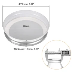 Unique Bargains Leak Proof Tinplate Canning Lids Fits Storage Cover 30 Pcs