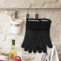 Unique Bargains Silicone Non-Slip Heat-Resistant Kitchen Oven Mitts 1 Pair -Kitchen Utensil Store GUEST e46b11b1 5216 412a a4c0 5fa642f9d124