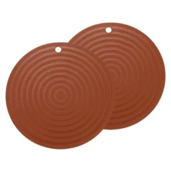 Unique Bargains Round Heat Resistant Silicone Trivet Mat With Hang Hole 2 Pcs -Kitchen Utensil Store GUEST e4ecc763 1de9 4dea 8f3b b88dd00fe589