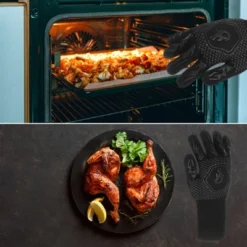 Unique Bargains Silicone Heat Resistant Fireproof Grilling Gloves 1472°F 1 Set -Kitchen Utensil Store GUEST e58d76b4 d455 4048 adad f9261ea185cf