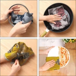 Unique Bargains Home Decor Kitty Pattern Absorbent Kitchen Towels 14 X 16 Inch 12 Pcs -Kitchen Utensil Store GUEST e59b0828 b9f5 479a b66d 6cef9014f839