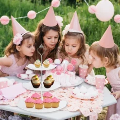 Unique Bargains 3 Tier Dessert Cupcake Stand Round With Tiered Serving Tray For Donuts Fruits White Silver Tone -Kitchen Utensil Store GUEST e74cac33 9b7e 4b70 aabf b43f0e9e3878