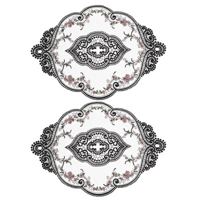 Unique Bargains Polyester Flexible Embroidery Vintage Pattern Washable Table Place Mats 2 Pcs 8 Unique Bargains Polyester Flexible Embroidery Vintage Pattern Washable Table Place Mats 2 Pcs - Image 8