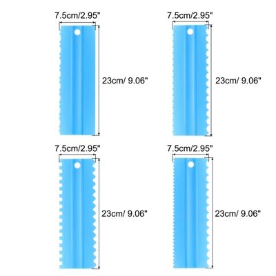 Unique Bargains Plastic Comb Lace Cake Decorating Kitchen Scrapers 4 Pcs 1 Unique Bargains Plastic Comb Lace Cake Decorating Kitchen Scrapers 4 Pcs