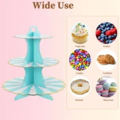 Unique Bargains 3-Tier Cupcake Stand Tower Cardboard Dessert Cup Cake Stand Tower 2 Pcs -Kitchen Utensil Store GUEST e87b3543 e594 4b65 b666 d24bebe83e9d