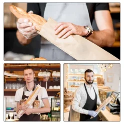 Unique Bargains Kraft Paper Oil-proof Lining Transparent Front Window Bread Bags 100 Pcs -Kitchen Utensil Store GUEST e99486b2 ff77 4d58 9903 f6e2bf821f07