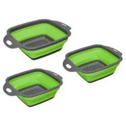 Unique Bargains Collapsible Colander Set Silicone Square Foldable Strainer Suitable For Pasta Veggies Fruits -Kitchen Utensil Store GUEST ea7667ba bff5 4a66 b4cb a8147bf12cae