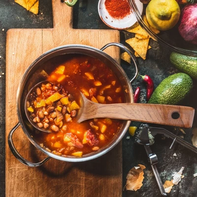 Unique Bargains Natural Grain Durable Lightweight Smooth Surface Soup Spoon 10.4" Length Brown 1 Pc 2 Unique Bargains Natural Grain Durable Lightweight Smooth Surface Soup Spoon 10.4" Length Brown 1 Pc - Image 2