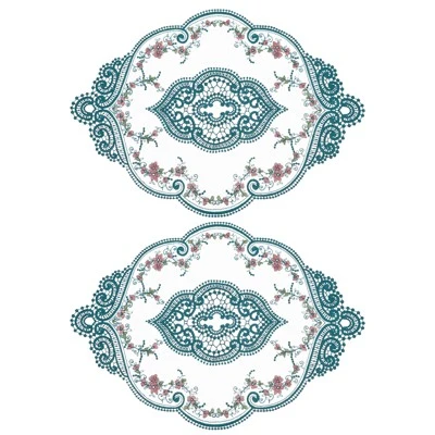 Unique Bargains Polyester Flexible Embroidery Vintage Pattern Washable Table Place Mats 2 Pcs 14 Unique Bargains Polyester Flexible Embroidery Vintage Pattern Washable Table Place Mats 2 Pcs - Image 14