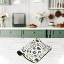 Unique Bargains Flowers And Leaves Dish Drying Mat -Kitchen Utensil Store GUEST ed0c480c f6d4 4f4e b42c a0c53beb9a56