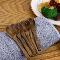 Unique Bargains Wooden Natural Grain Soup Ingredient Spoons 6" Brown 6 Pcs -Kitchen Utensil Store GUEST ee67733d 2723 421b 91a7 2d3cc6d18ea5