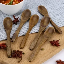Unique Bargains Wooden Natural Grain Soup Ingredient Spoons 6" Brown 6 Pcs -Kitchen Utensil Store GUEST eeff82a6 db21 4e1a 9e99 549faacf9939