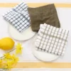 Unique Bargains Cotton Waffle Buffalo Checked Absorbent Dish Cloths 6 Packs