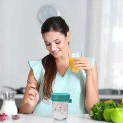 Unique Bargains Leak-Proof Measurement Marks Portable Glass Overnight Oats Container 8 Pcs -Kitchen Utensil Store GUEST f1eebf33 3b0d 4ed6 8602 f109ed435237