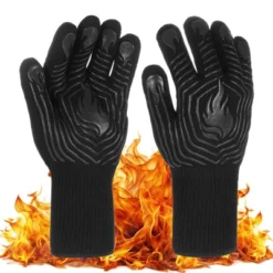 Unique Bargains Silicone Heat Resistant Grilling Gloves 1472°F High Temp Resistance 1 Set -Kitchen Utensil Store GUEST f2a442c9 f5cd 4035 9673 26fb3c4662be