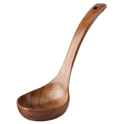 Unique Bargains Natural Grain Durable Lightweight Smooth Surface Soup Spoon 10.4" Length Brown 1 Pc 6 Unique Bargains Natural Grain Durable Lightweight Smooth Surface Soup Spoon 10.4" Length Brown 1 Pc - Image 6