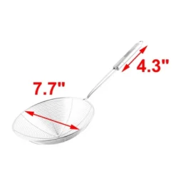 Unique Bargains Restaurant Kitchen Stainless Steel Mesh Strainer Ladle 7.7'' Dia Silver Tone