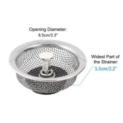 Unique Bargains Stainless Steel Kitchen Mesh Round Shape Sink Strainer 3.3" X 0.9" Silver Tone 2 Pcs -Kitchen Utensil Store GUEST f4b81c34 57ca 4978 bbf3 f78a028fffbd