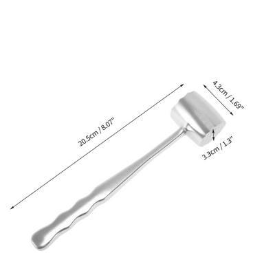 Unique Bargains Round Meat Tenderizer Mallet Silver Tone 1 Pc 5 Unique Bargains Round Meat Tenderizer Mallet Silver Tone 1 Pc - Image 5