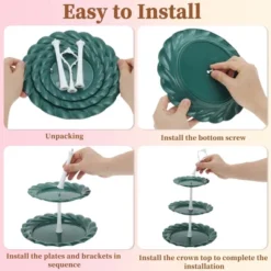 Unique Bargains 3-Layer Round Dessert Cupcake Stand With Tiered Serving Tray For Pastries Donuts And Fruits 10 Unique Bargains 3-Layer Round Dessert Cupcake Stand With Tiered Serving Tray For Pastries Donuts And Fruits -Kitchen Utensil Store GUEST f716c23d 1b67 4250 a925 e89aaf00c1df