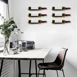 Unique Bargains Durable Iron Rustless Solid And Sturdy Wall-Mounted Wine Rack -Kitchen Utensil Store GUEST f777e2e4 62e0 468b b64f b36c20f221ae
