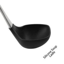 Unique Bargains Heat Resistant To 480°F Restaurant Kitchen Cooking Utensil Soup Ladle Spoon 12.6 Inch Black 1 Pc -Kitchen Utensil Store GUEST f905d2a4 c2f6 4e6c 9de1 2e529d6241bb