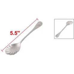 Unique Bargains Stainless Steel Household Shell-shaped Tableware Spoon Silver Tone 1 Pc -Kitchen Utensil Store GUEST fa6f1784 4cbd 4984 bcc8 e03bdc29c029