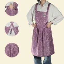 Unique Bargains Cross Back Aprons With Pockets Adjustable Painting Pinafore Purple 1 Pc -Kitchen Utensil Store GUEST fadae5e5 9b73 4013 809a 34f6b0ffbe13