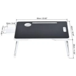 Unique Bargains Portable Notebook Laptop For Bed Couch Sofa Desk With Stand Drawer Cup Holder Foldable Table