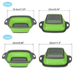 Unique Bargains Collapsible Colander Set Square Foldable Food Strainer With Handle Space Saving Design -Kitchen Utensil Store GUEST fc2a89e8 44d3 4d56 a229 d386668992c2