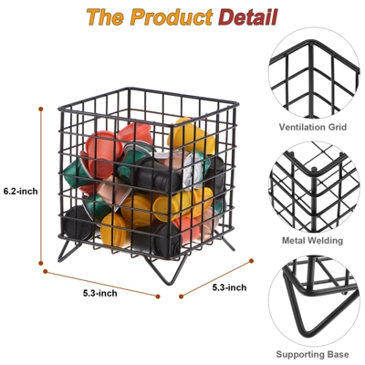 Unique Bargains Metal Large Capacity Rust-proof Elegant Coffee Holder Basket 2 Pcs 1 Unique Bargains Metal Large Capacity Rust-proof Elegant Coffee Holder Basket 2 Pcs