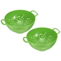 Unique Bargains Food Rice Washing Plastic Vegetable Basket Colander With Handle 2 Pcs -Kitchen Utensil Store GUEST fdc663a8 8ed0 4158 b284 542f74fba66b