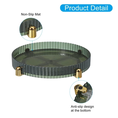 Unique Bargains Kitchen PET Rotating Turntable Lazy Susan Organizer Spice Rack 1 Pc 5 Unique Bargains Kitchen PET Rotating Turntable Lazy Susan Organizer Spice Rack 1 Pc - Image 5