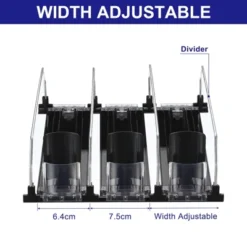 Unique Bargains Refrigerator Self-Pushing Width-Adjustable Beverage Drink Organizer Black -Kitchen Utensil Store GUEST fe87bc7a 15ea 4f9c b85a 9c559ff3e89a