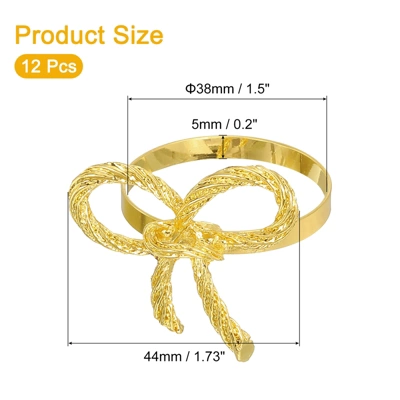 Unique Bargains Decorative Bow Napkin Rings For Decoration Wedding 12 Pcs 1 Unique Bargains Decorative Bow Napkin Rings For Decoration Wedding 12 Pcs