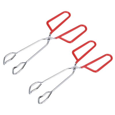 Unique Bargains Electroplating Comfort Grip Cooking Scissor Tongs 10.2" X 3.5" Red 2Pcs 4 Unique Bargains Electroplating Comfort Grip Cooking Scissor Tongs 10.2" X 3.5" Red 2Pcs - Image 4