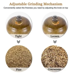 Unique Bargains Wooden Home Kitchen Hand Crank Twist Salt Spice Container Mill Grinder Shaker Bronze Tone -Kitchen Utensil Store GUEST fffc8768 581f 4e7d 84e5 2928f51b9420