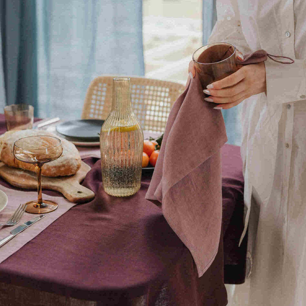 Kitchen Utensil Store -Kitchen Utensil Store Woodrose linen kitchen towel 2 1